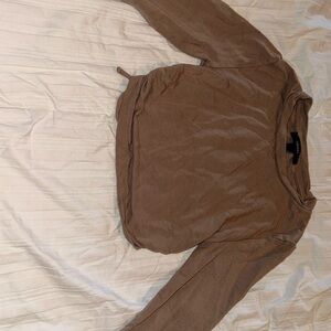 Brown crop top with open back